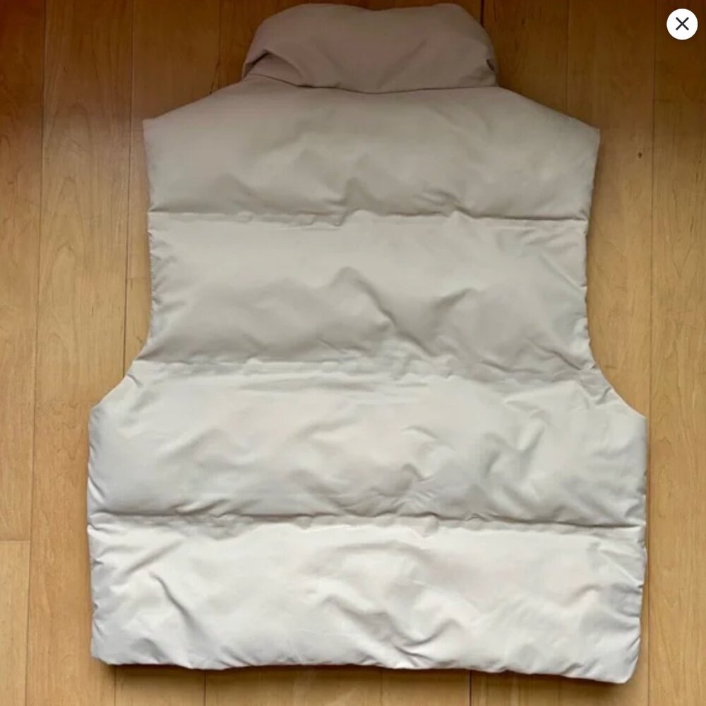 NWT Zara Puffer Vest in Ivory White XS - Picture 7 of 9